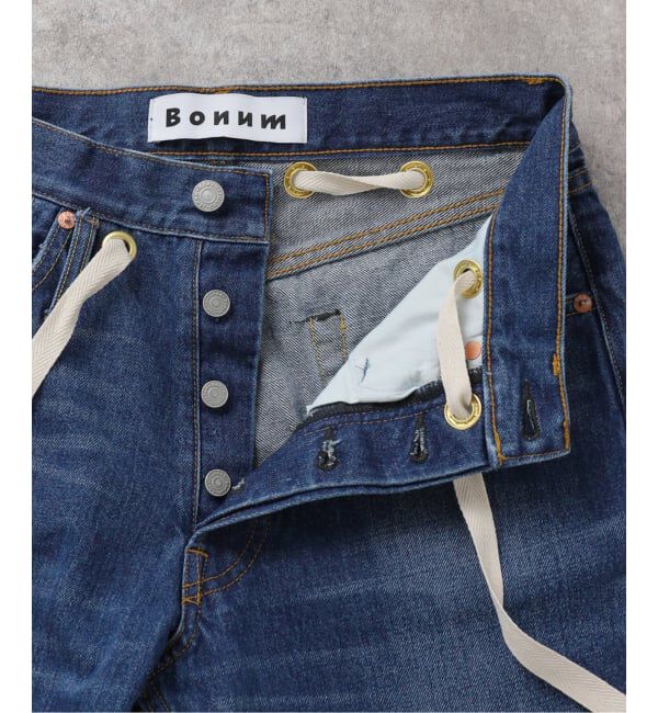  「《追加2》ドロストワイドイージーデニムパンツ」|デニム|