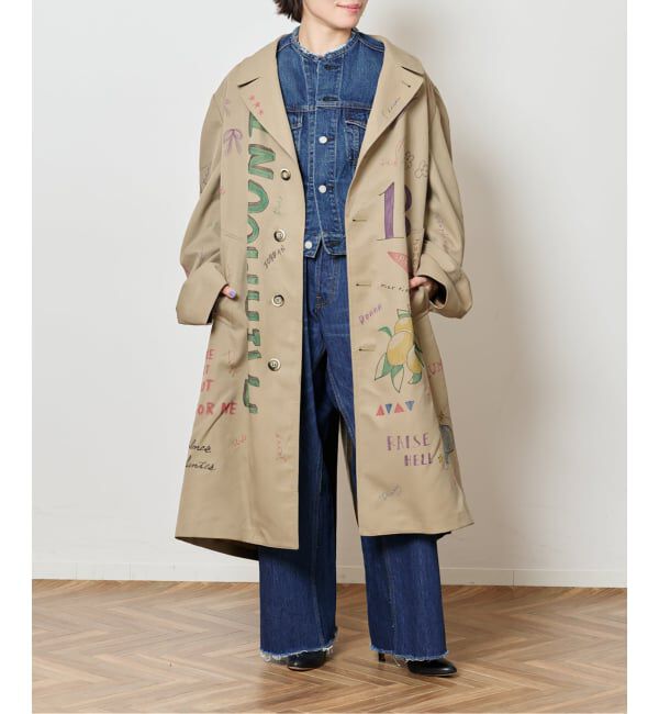  「《追加2》ドロストワイドイージーデニムパンツ」|デニム|