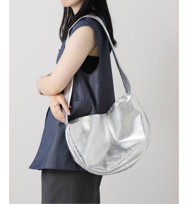  「【blancle/ ブランクレ】M.LETHER Semi circle half shoulder」|ショルダー・メッセンジャー|