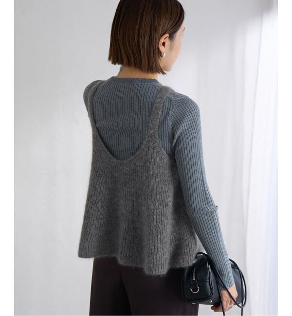 IENA「《WEB限定/追加》モヘヤミックスフレアタンク」|ニット・セーター|