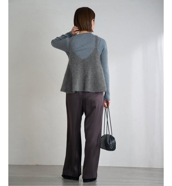 IENA「《WEB限定/追加》モヘヤミックスフレアタンク」|ニット・セーター|