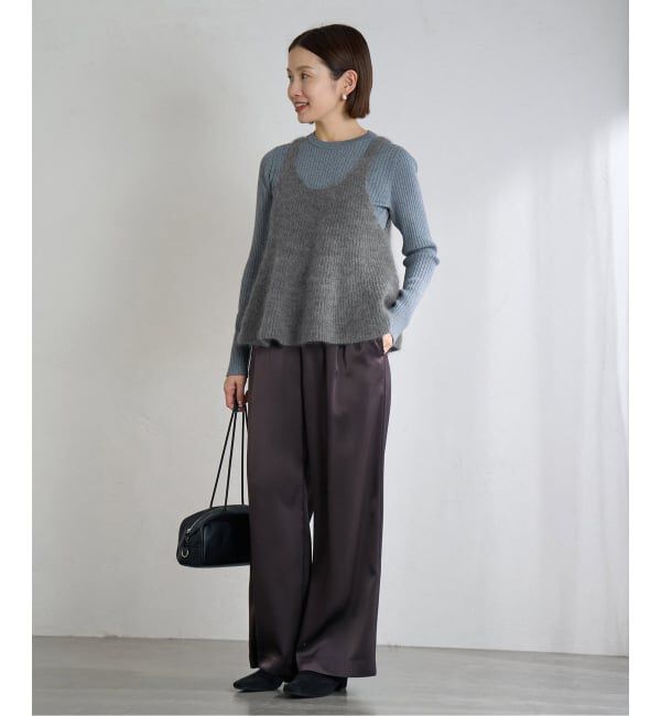 IENA「《WEB限定/追加》モヘヤミックスフレアタンク」|ニット・セーター|