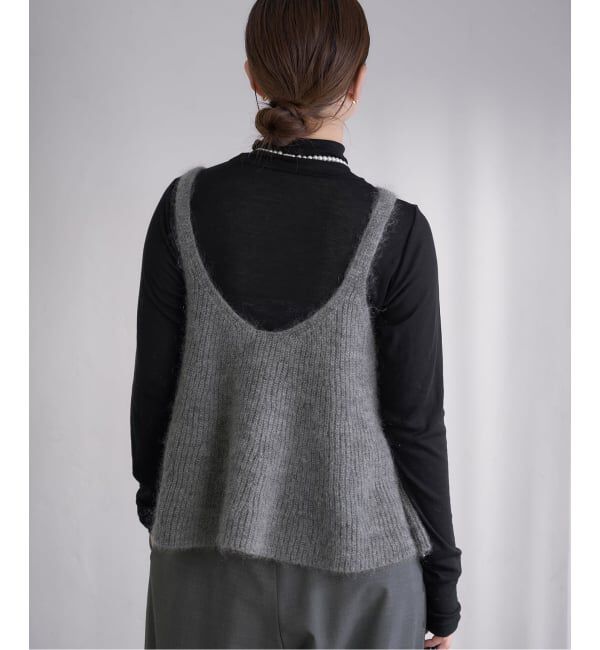 IENA「《WEB限定/追加》モヘヤミックスフレアタンク」|ニット・セーター|