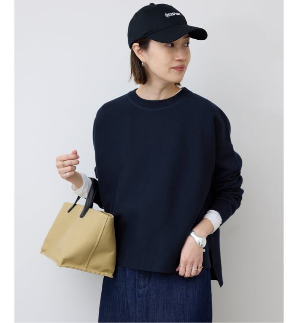 SLOBE IENA「《セットアップ対応可/追加》コットンダブルフェイスプルオーバー」|ニット・セーター|