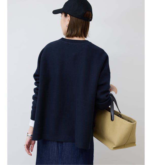 SLOBE IENA「《セットアップ対応可/追加》コットンダブルフェイスプルオーバー」|ニット・セーター|