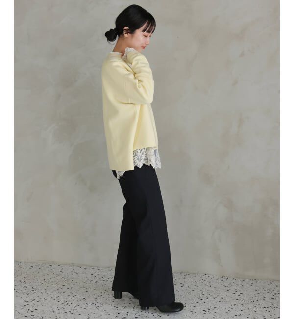 SLOBE IENA「《セットアップ対応可/追加》コットンダブルフェイスプルオーバー」|ニット・セーター|