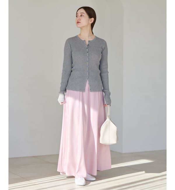 IENA「《接触冷感》キュプラサテンフレアスカート」|スカート|