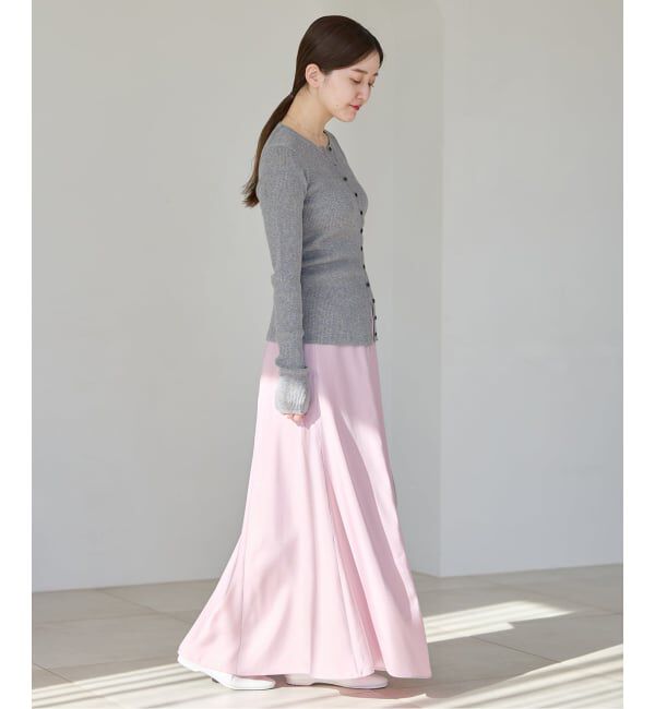 IENA「《接触冷感》キュプラサテンフレアスカート」|スカート|