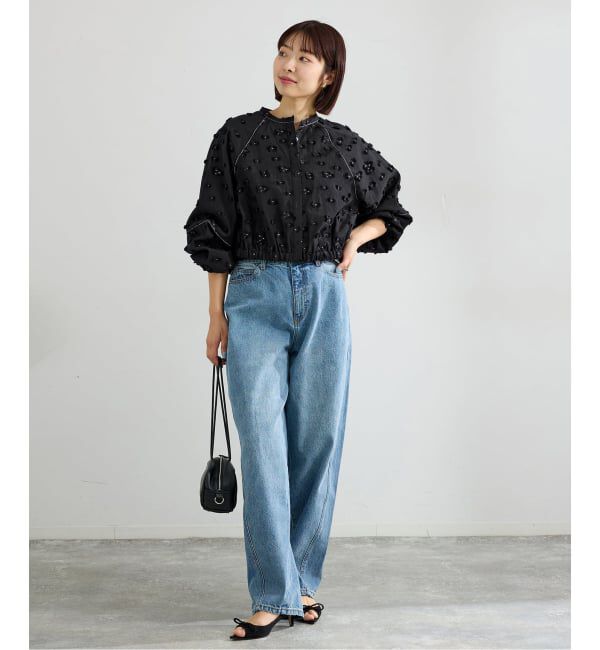 IENA「フラワージャガードボリュームブラウス」|シャツ・ブラウス|
