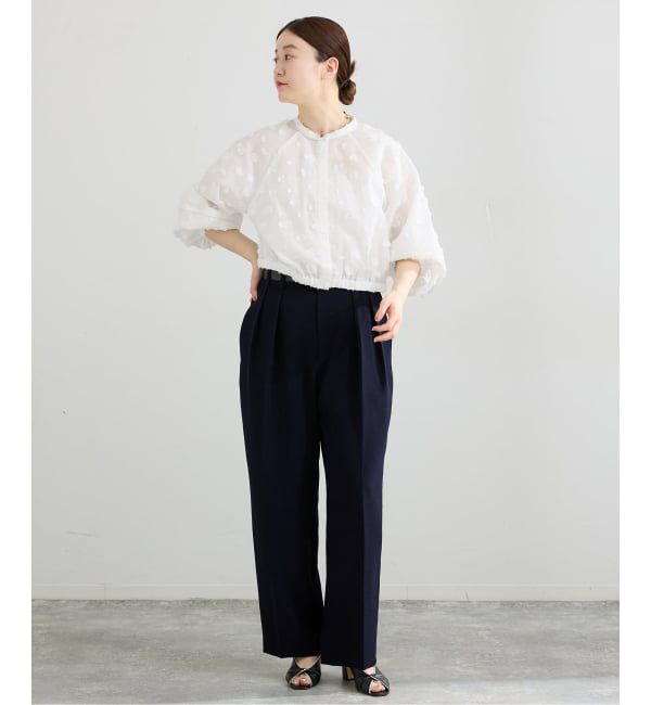 IENA「フラワージャガードボリュームブラウス」|シャツ・ブラウス|