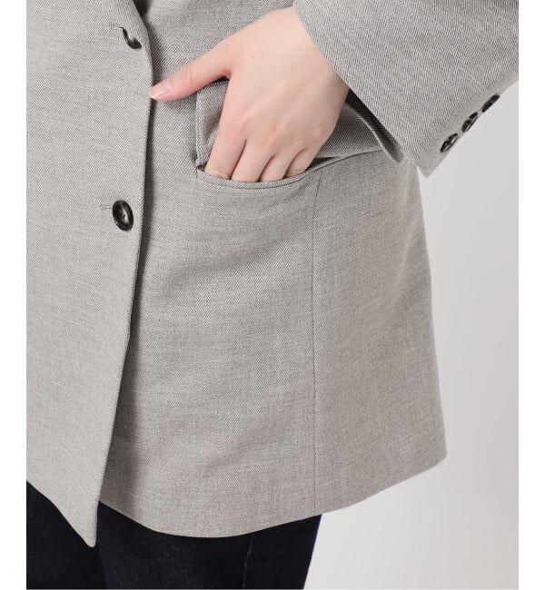 SLOBE IENA「《WEB限定/セットアップ対応可/追加3》ウォッシャブルツイルダブルジャケット」|テーラードジャケット|