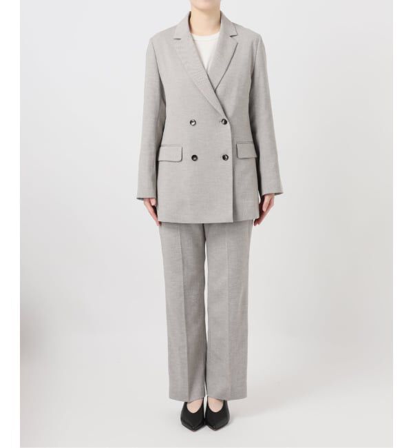 SLOBE IENA「《WEB限定/セットアップ対応可/追加3》ウォッシャブルツイルダブルジャケット」|テーラードジャケット|