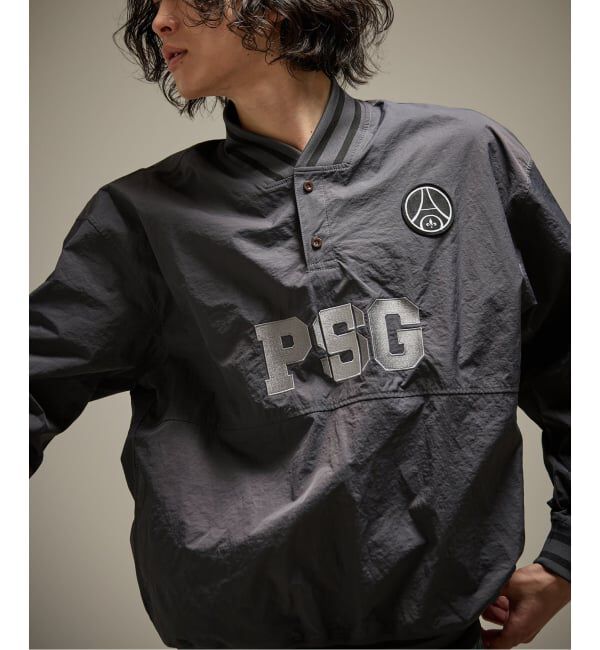 Paris Saint-Germain「【Paris Saint-Germain / パリ・サン＝ジェルマン】 JP Snapline Henley Piste」|ブルゾン・スタジャン|グレー