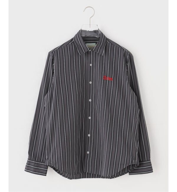 PULP「ARIES / アリーズ GRUNGE STRIPE LS SHIRT」|シャツ・ブラウス|グレー