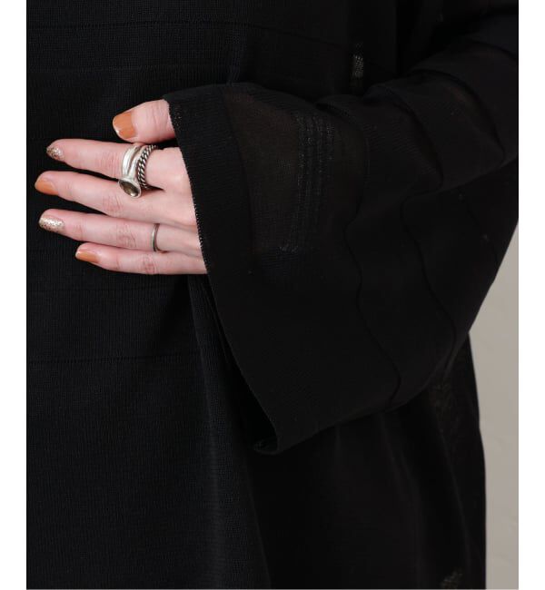 journal standard luxe「シアーボーダー ボートネックプルオーバー」|ニット・セーター|