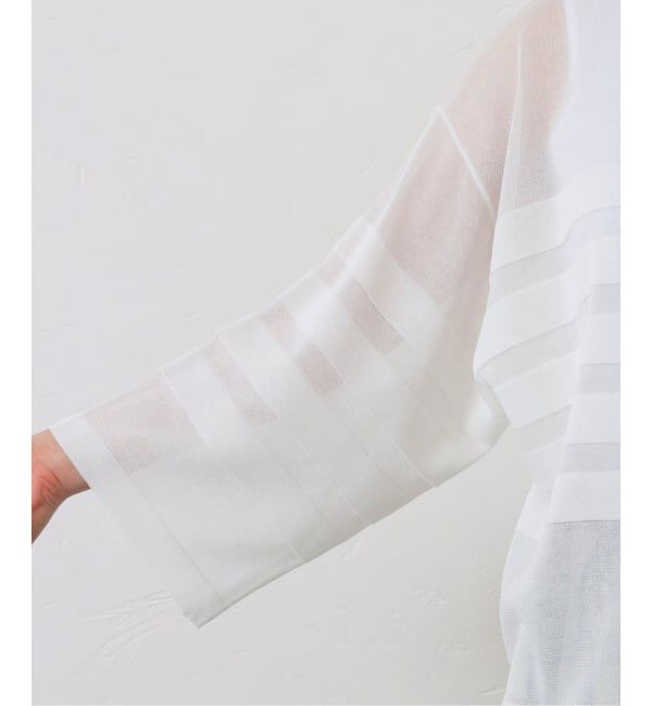 journal standard luxe「シアーボーダー ボートネックプルオーバー」|ニット・セーター|