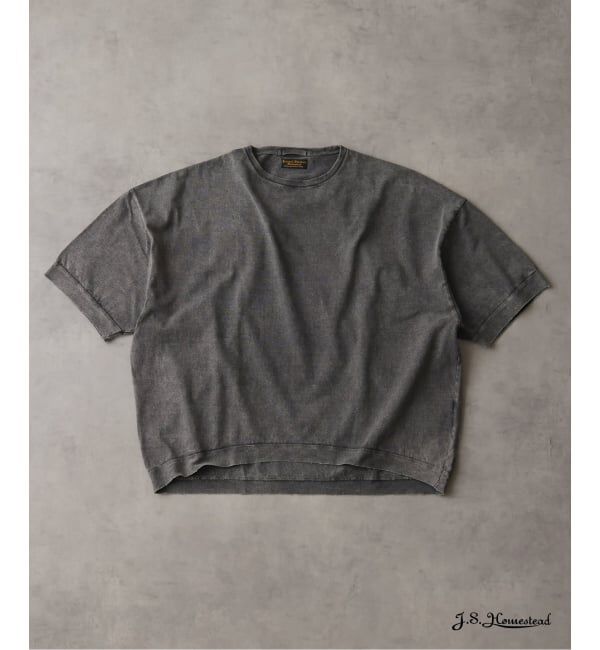 J.S.Homestead「J.S.Homestead / オーバー ラージ ポンチョ ショートスリーブ Tシャツ」|Tシャツ・カットソー|ブラック