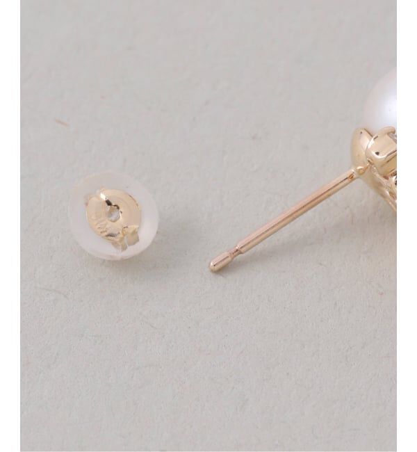 Lilas by Spick&Span「7mmパール*ホワイトトパーズピアス K10（両耳）」|ピアス|