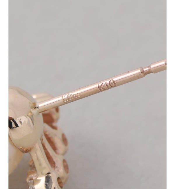 Lilas by Spick&Span「7mmパール*ホワイトトパーズピアス K10（両耳）」|ピアス|