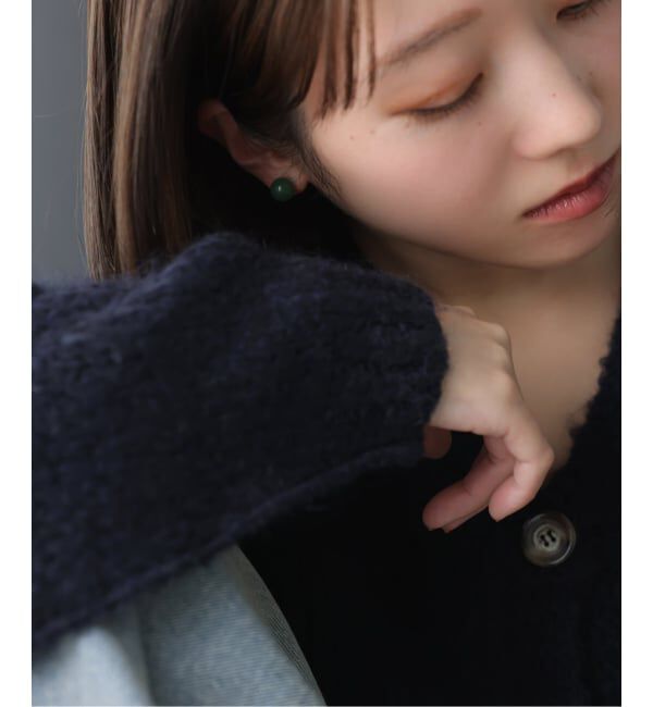 Lilas by Spick&Span「ラウンド*キューブカラーストーンピアス K10（両耳）」|ピアス|