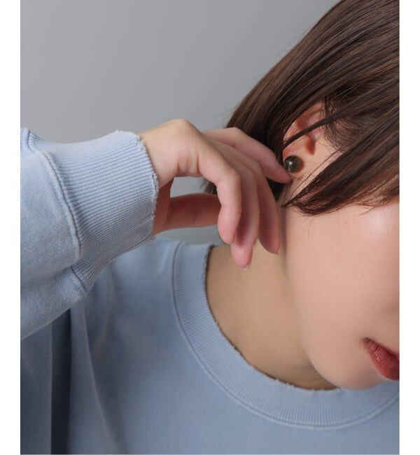 Lilas by Spick&Span「ラウンド*キューブカラーストーンピアス K10（両耳）」|ピアス|