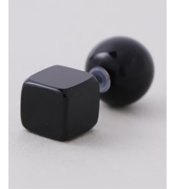 Lilas by Spick&Span「ラウンド*キューブカラーストーンピアス K10（両耳）」|ピアス|