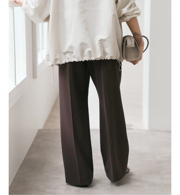 Spick and Span「《追加》ダブルクロスツータックパンツ」|スラックス|