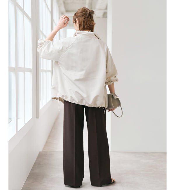 Spick and Span「《追加》ダブルクロスツータックパンツ」|スラックス|