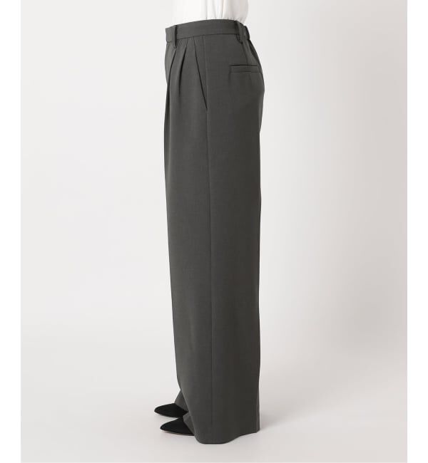 Spick and Span「《追加》ダブルクロスツータックパンツ」|スラックス|