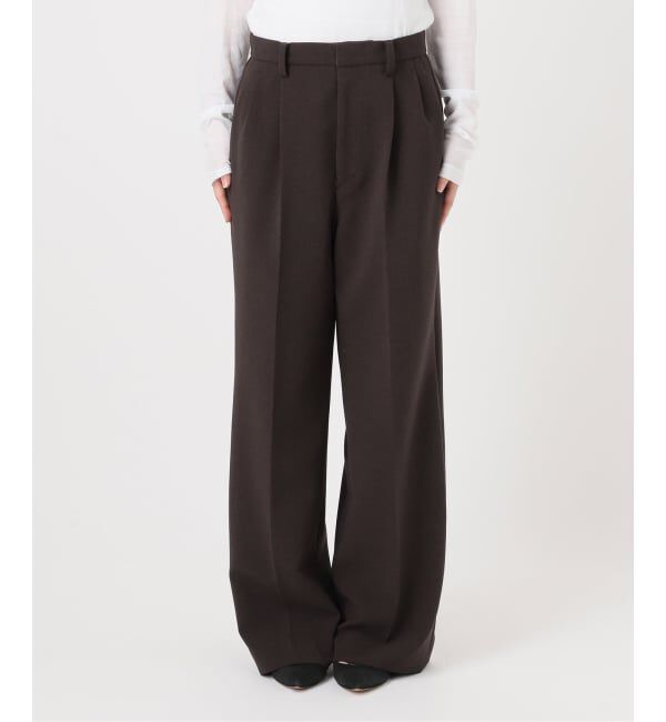 Spick and Span「《追加》ダブルクロスツータックパンツ」|スラックス|