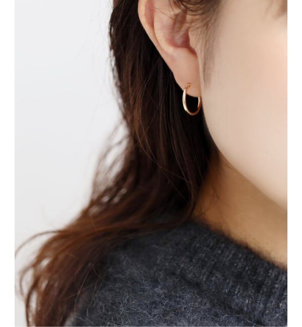 Lilas by Spick&Span「1.5パイプ1.5cmルーフピアス K10（両耳）」|ピアス|