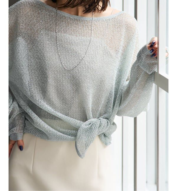 NOBLE「ISY Linen mixラメ スカシニット」|ニット・セーター|