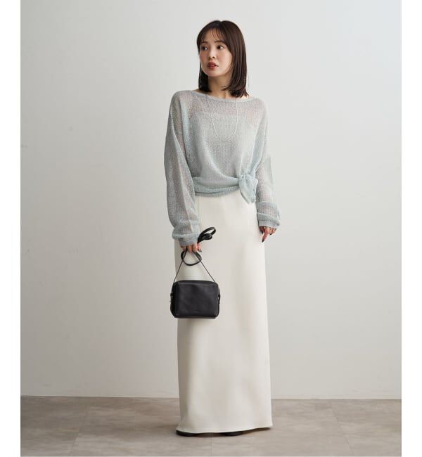 NOBLE「ISY Linen mixラメ スカシニット」|ニット・セーター|