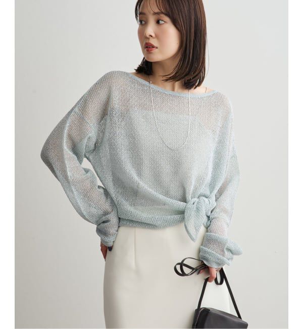 NOBLE「ISY Linen mixラメ スカシニット」|ニット・セーター|