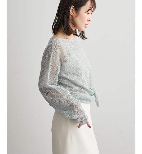 NOBLE「ISY Linen mixラメ スカシニット」|ニット・セーター|