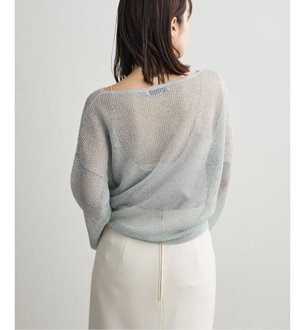 NOBLE「ISY Linen mixラメ スカシニット」|ニット・セーター|