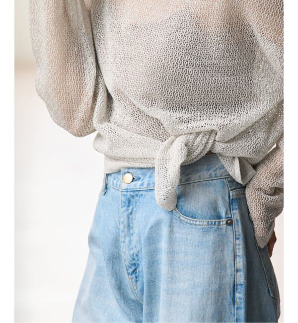 NOBLE「ISY Linen mixラメ スカシニット」|ニット・セーター|