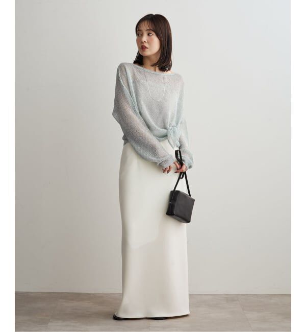 NOBLE「ISY Linen mixラメ スカシニット」|ニット・セーター|