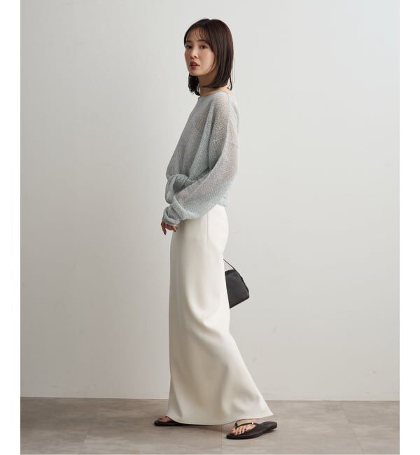 NOBLE「ISY Linen mixラメ スカシニット」|ニット・セーター|