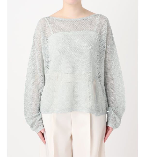 NOBLE「ISY Linen mixラメ スカシニット」|ニット・セーター|