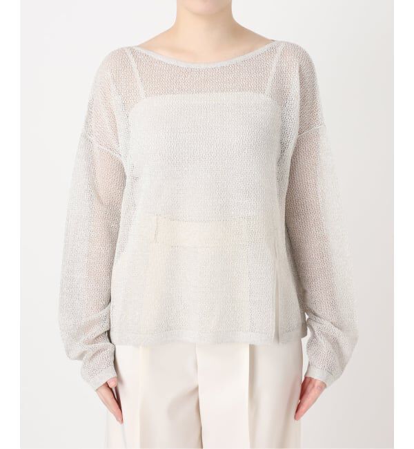 NOBLE「ISY Linen mixラメ スカシニット」|ニット・セーター|