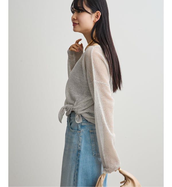 NOBLE「ISY Linen mixラメ スカシニット」|ニット・セーター|