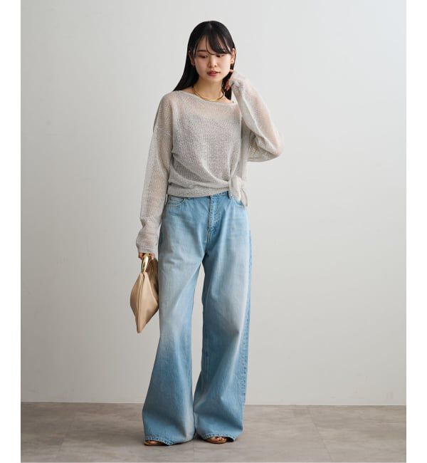 NOBLE「ISY Linen mixラメ スカシニット」|ニット・セーター|