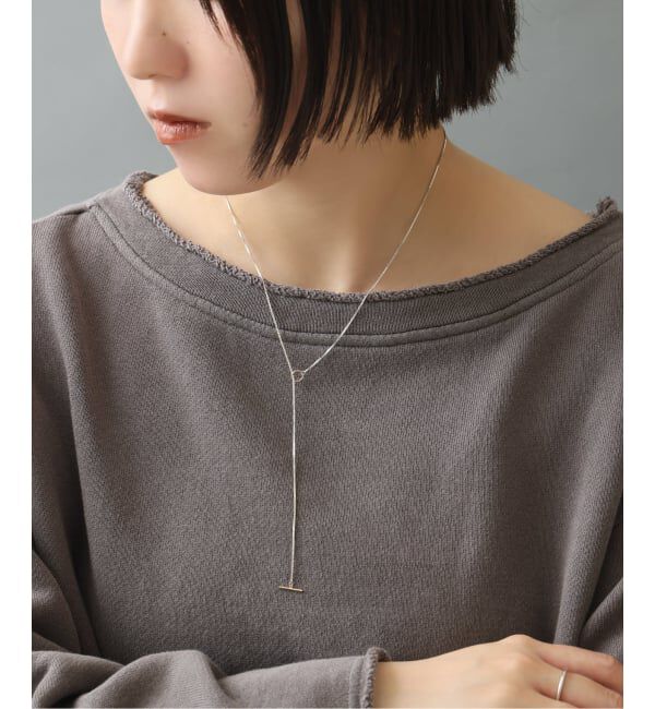 Spick and Span「【SAMH by LILAS】デタッチャブルTバーネックレス K10*SV」|ネックレス|