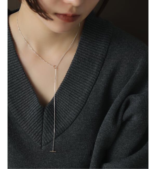 Spick and Span「【SAMH by LILAS】デタッチャブルTバーネックレス K10*SV」|ネックレス|