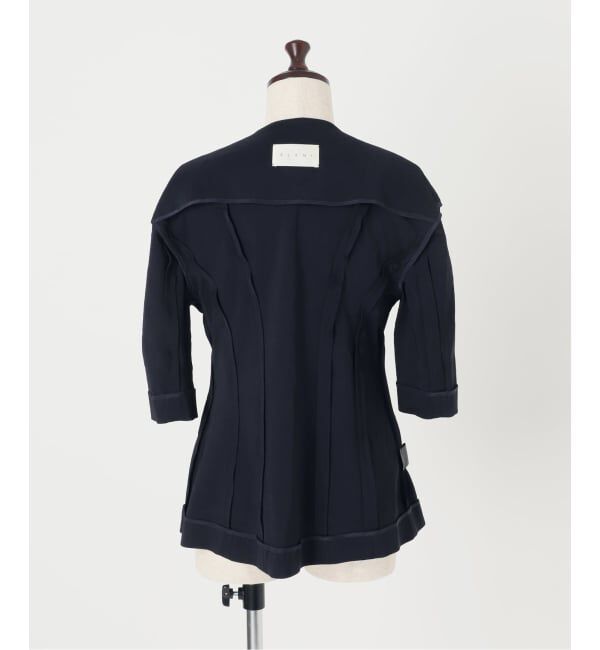 NOBLE「ELENI/エルニ ラスターストレッチジャケット」|ノーカラージャケット|