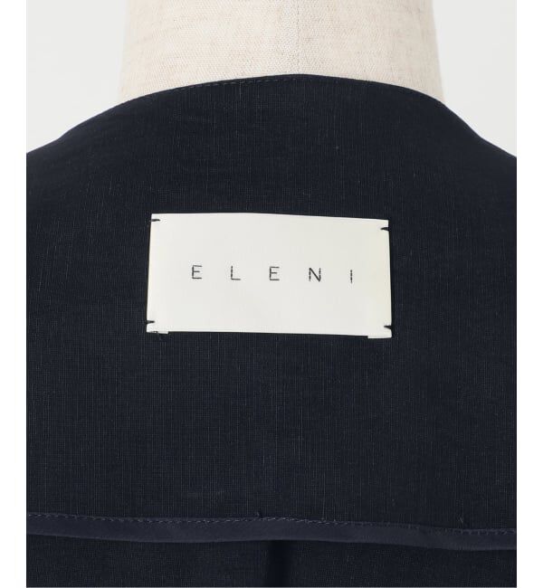 NOBLE「ELENI/エルニ ラスターストレッチジャケット」|ノーカラージャケット|