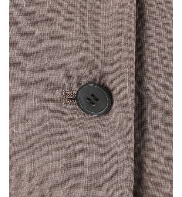 NOBLE「ELENI/エルニ ラスターストレッチジャケット」|ノーカラージャケット|