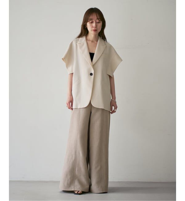 NOBLE「ELENI/エルニ バギーフレアパンツ」|スラックス|