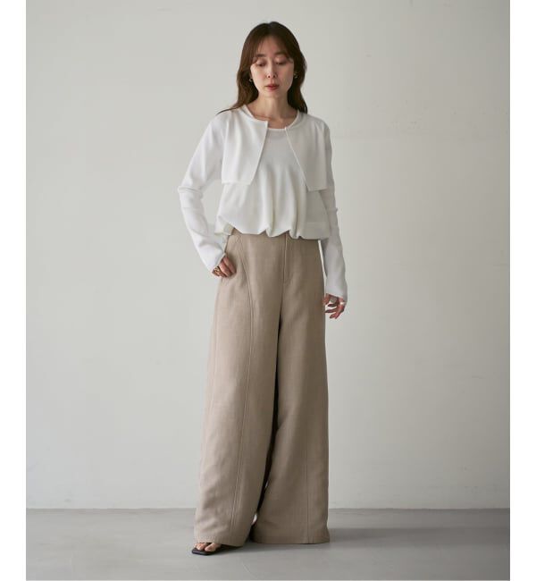 NOBLE「ELENI/エルニ バギーフレアパンツ」|スラックス|